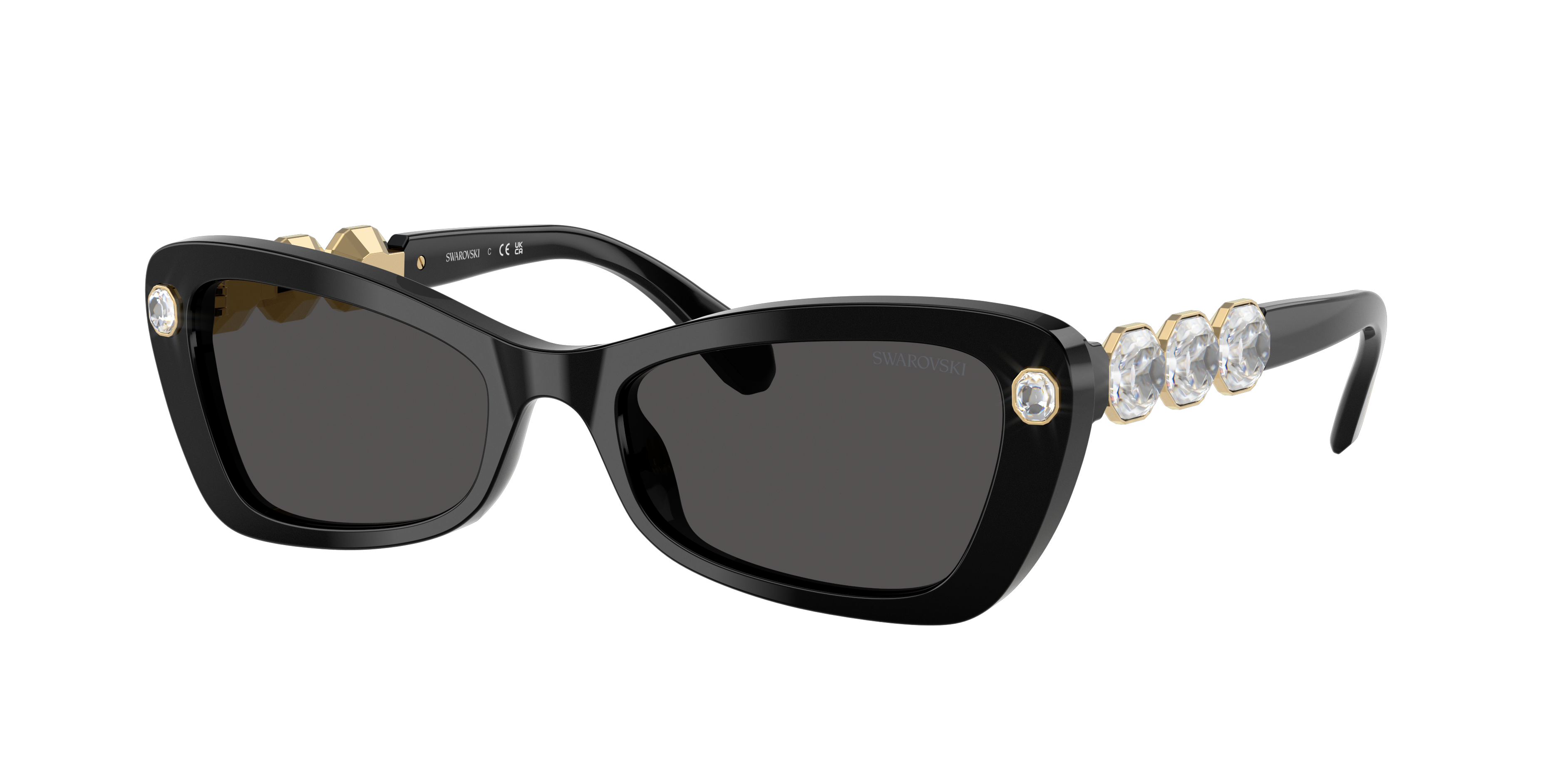 Swarovski SK6033 M (54 - 19) with Grey lenses and Black frame