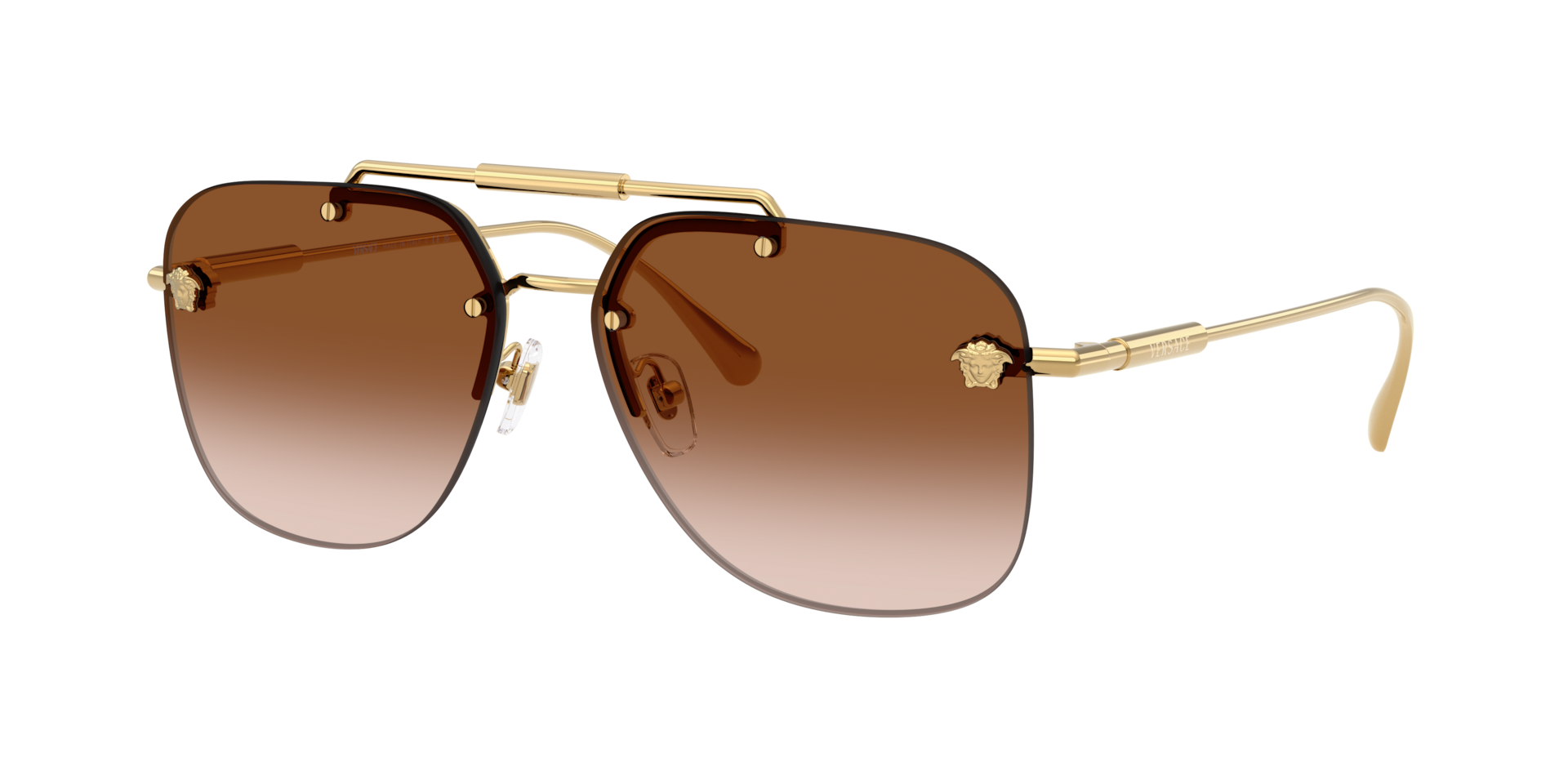 Versace Vrouwelijk Sunglass VE2296 - Framekleur: Goud, Lenskleur: Bruin Gradiënt