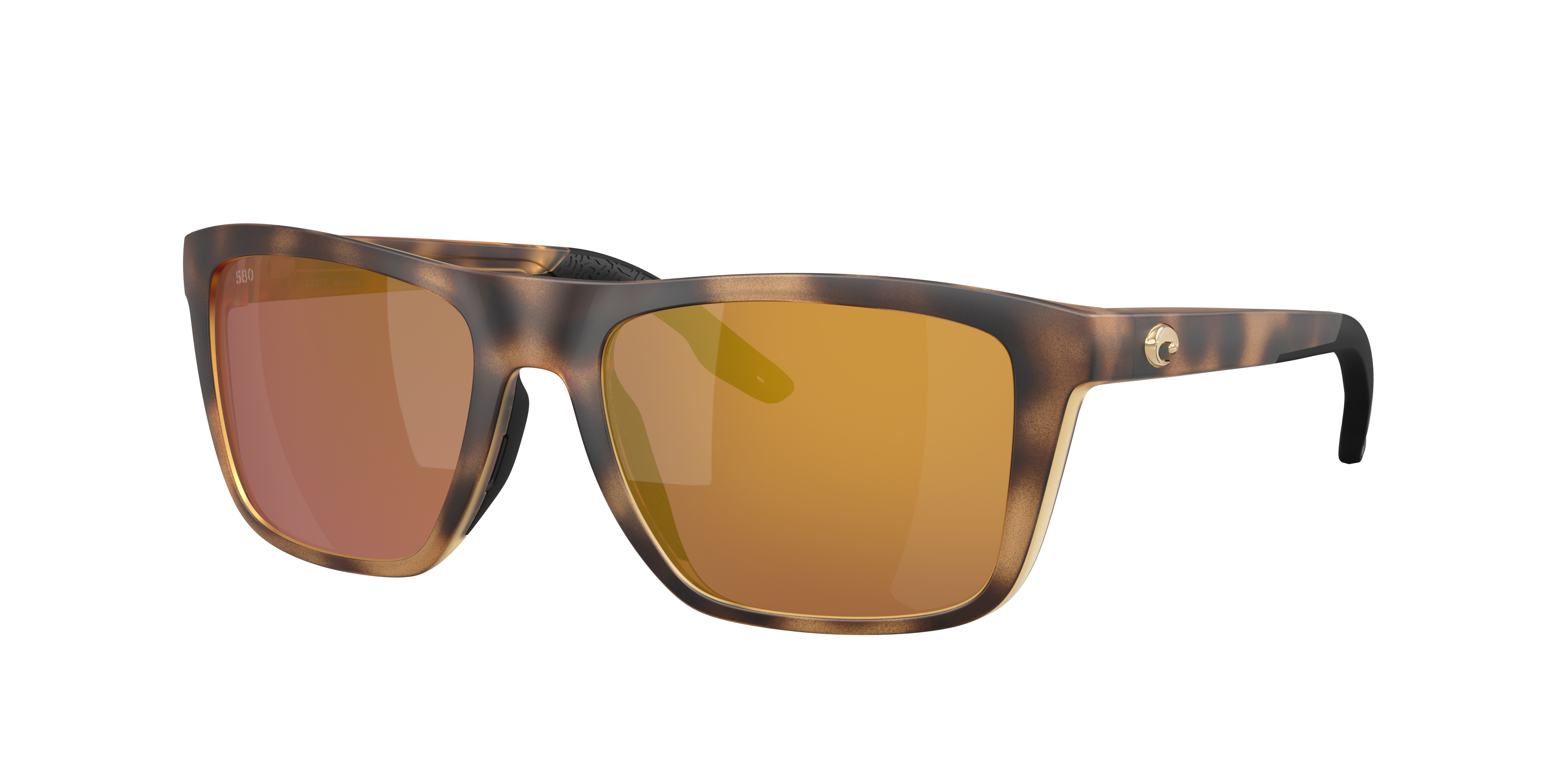 Costa Man Sunglass Mainsail -  Frame color: Matte Tortoise, Lens color: Gold Mirror