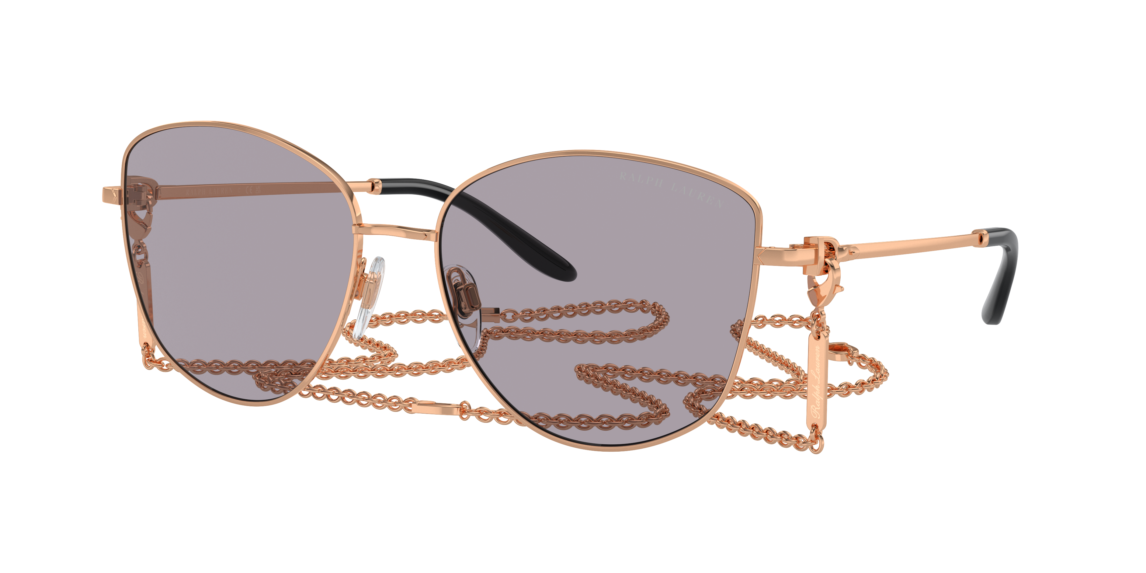 Ralph Lauren Woman Sunglass The Vivienne -  Frame color: Rose Gold, Lens color: Lilac