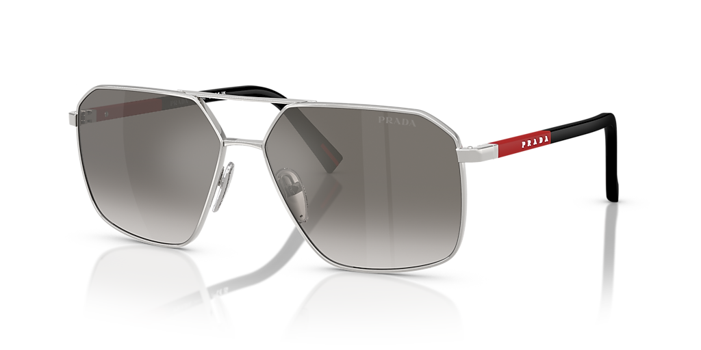 【愛】PRADA Prada Linea Rossa PS A50S XL (60 - 14) with Grey lenses and Silver