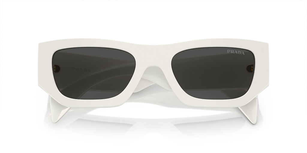 Prada PR A01S M (53 - 20) with Grey lenses and White frame