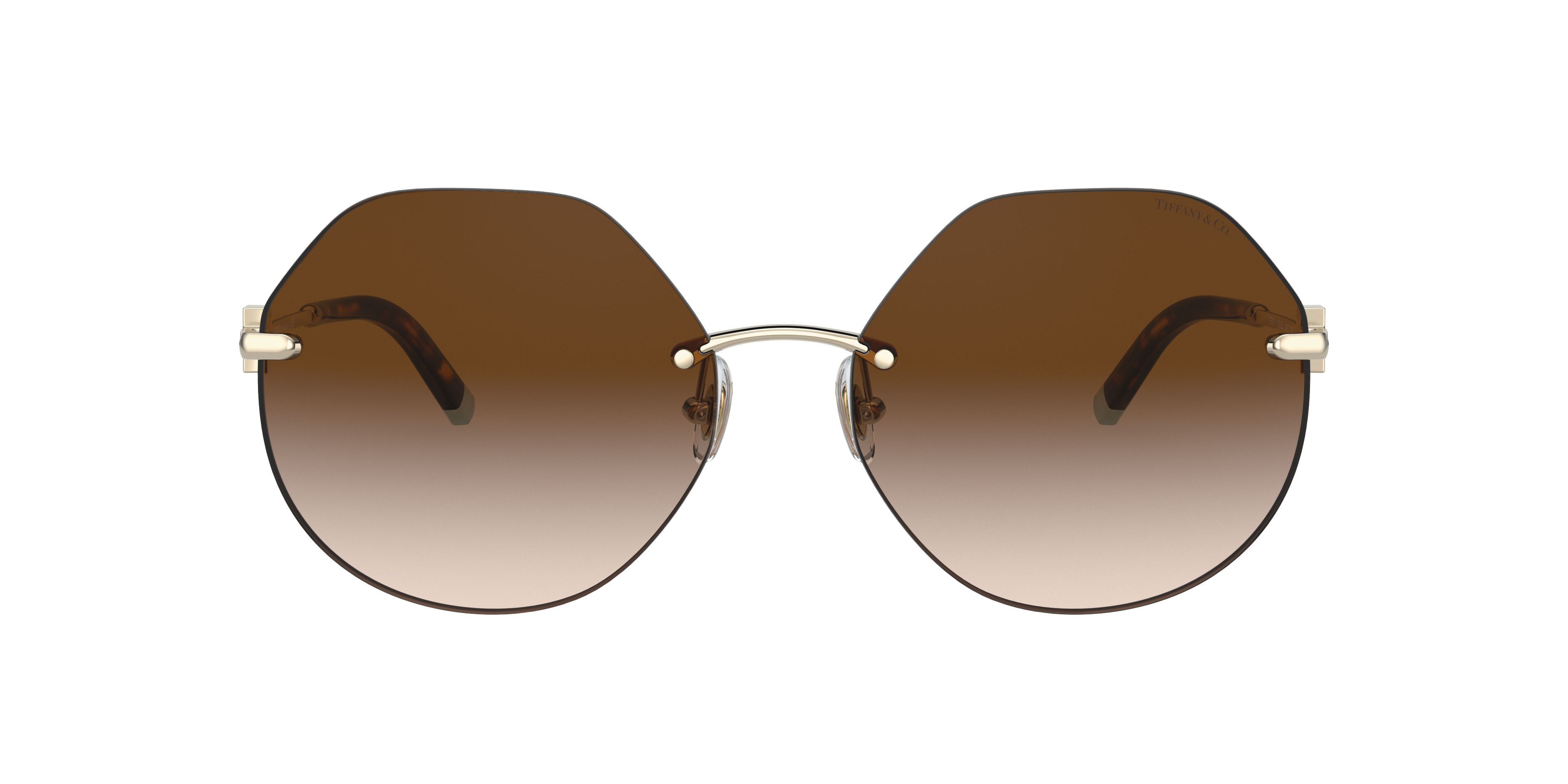 美品 Tiffany & Co. TF3077 ブラウンレンズ サングラス Tiffany & Co. TF3077 XL (60 - 17) with Brown lenses and Gold frame