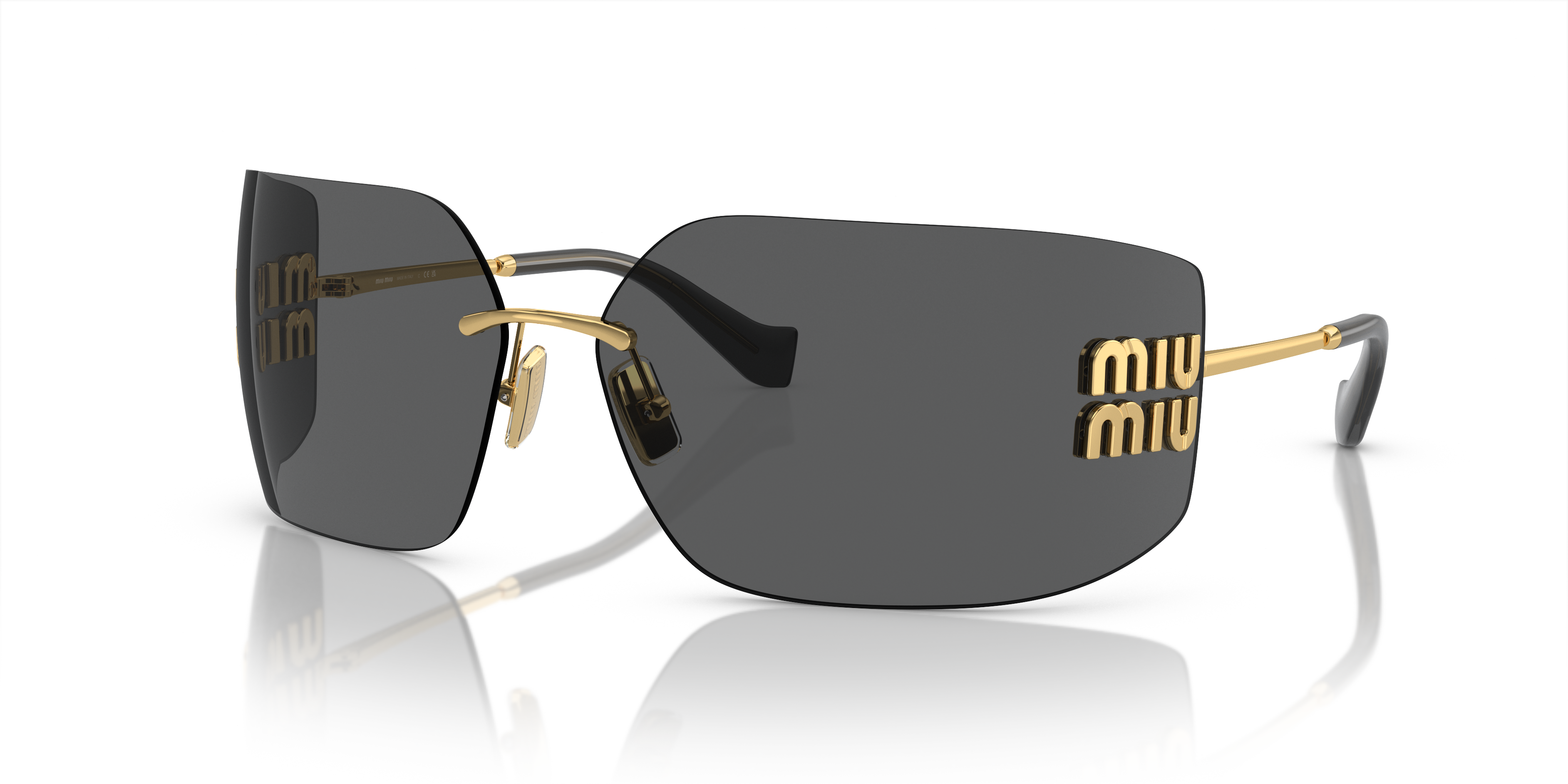 Miu Miu MU 54YS L (80 - 14) with Grey lenses and Gold frame