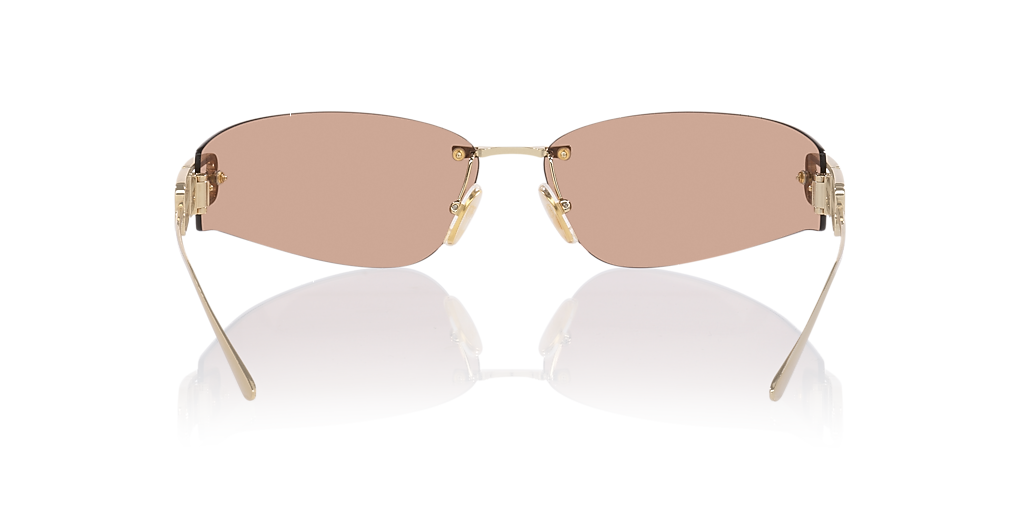 Balenciaga BB0484S XXL (76 - 15) with Brown lenses and Gold frame