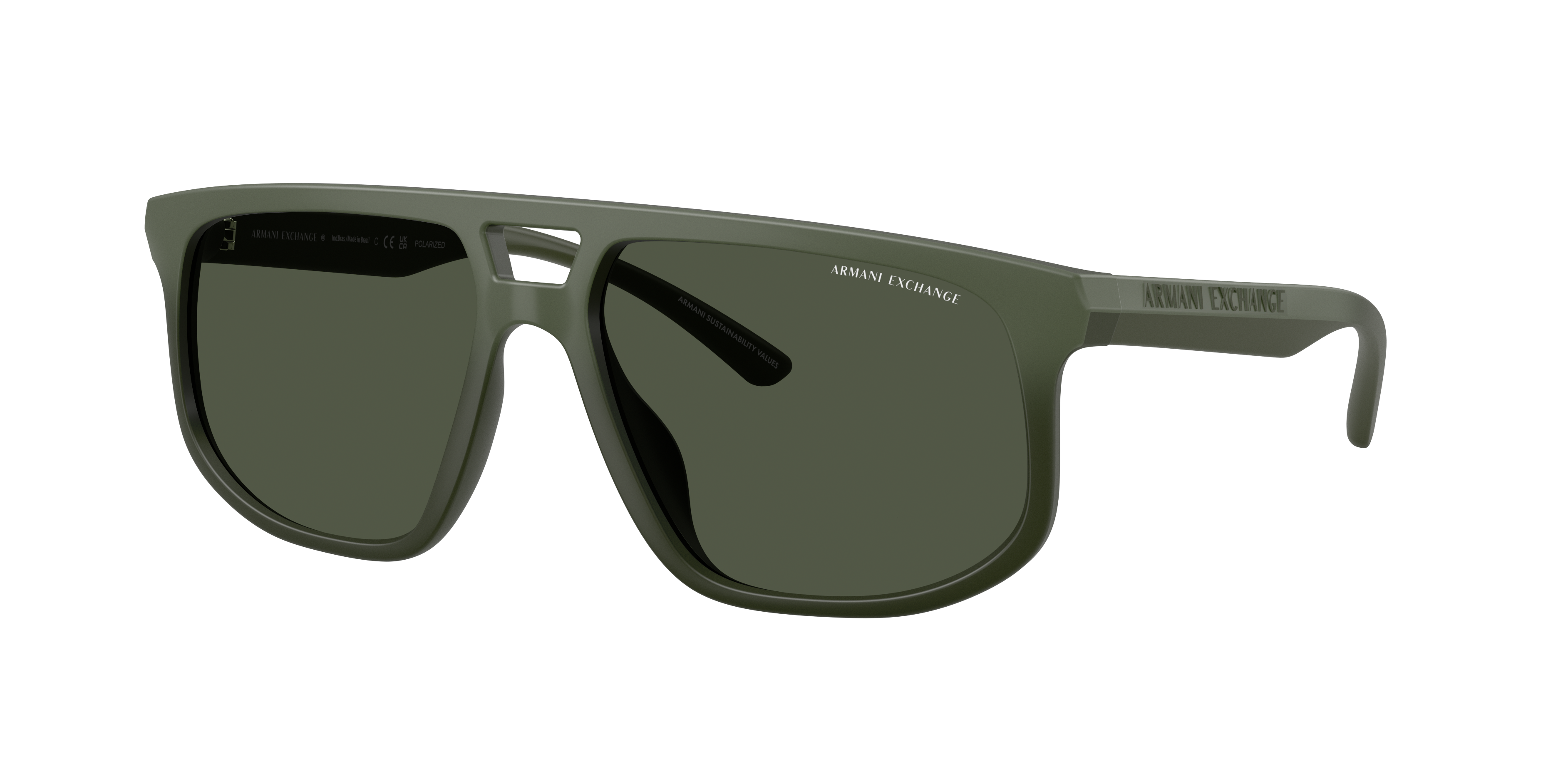 Armani Exchange Man Sunglass AX4161SU -  Frame color: Green Gradient, Lens color: Dark Green Polarized