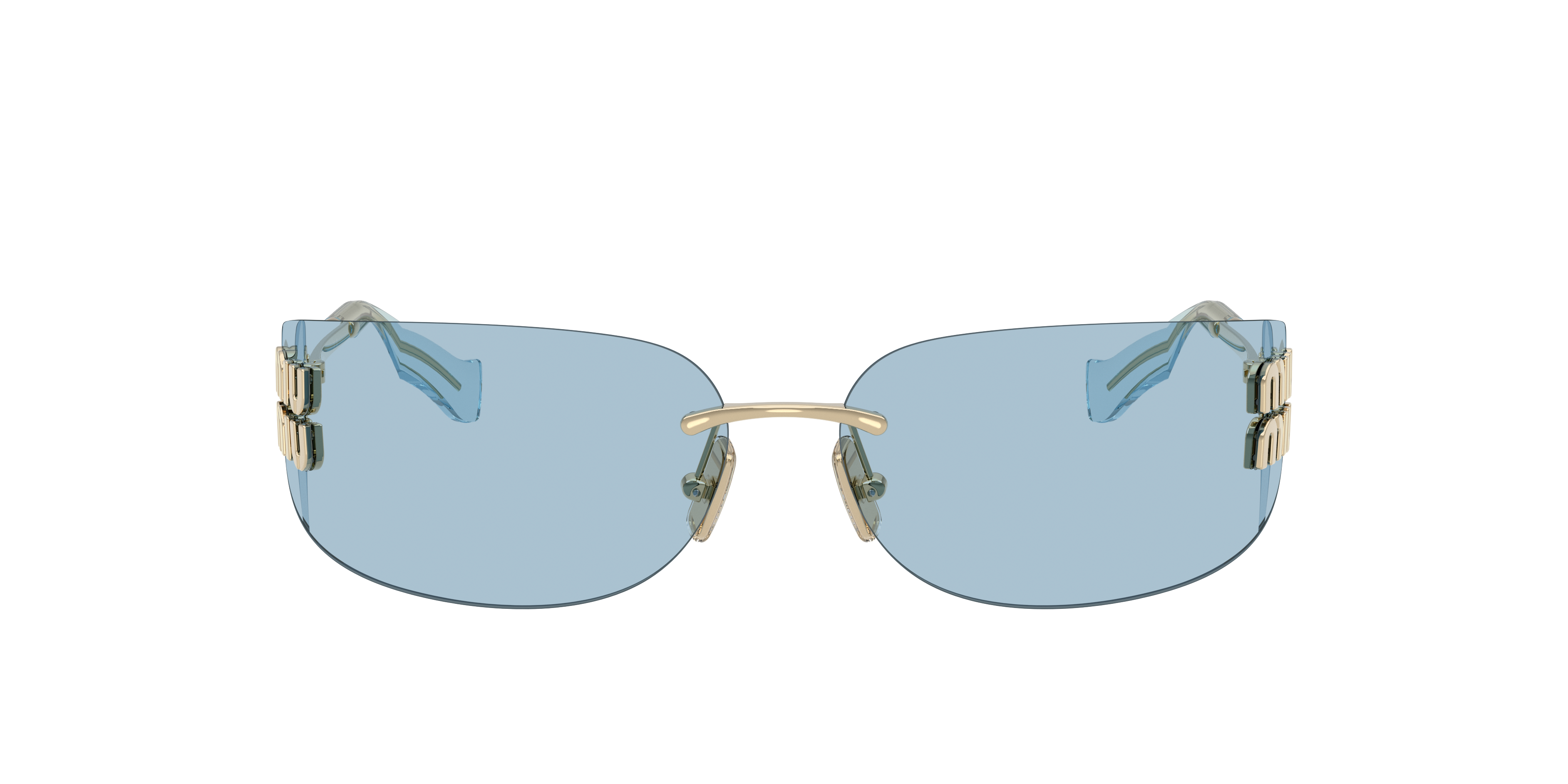 Miu Miu MU A51S M (75 - 14) with Blue lenses and Gold frame