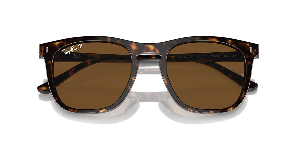 Ray-Ban RB2210F 902/57 53□21 145 サングラス Ray-Ban RB2210 L (53 - 21) with Brown lenses and Tortoise frame