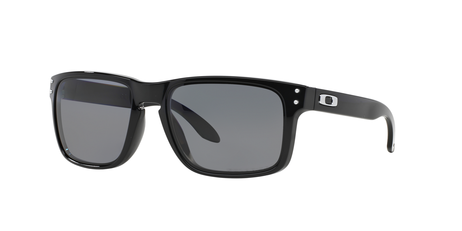 Óculos de sol Oakley OO9102L, formato retangular, armação em nylon e propionato, lente cinza