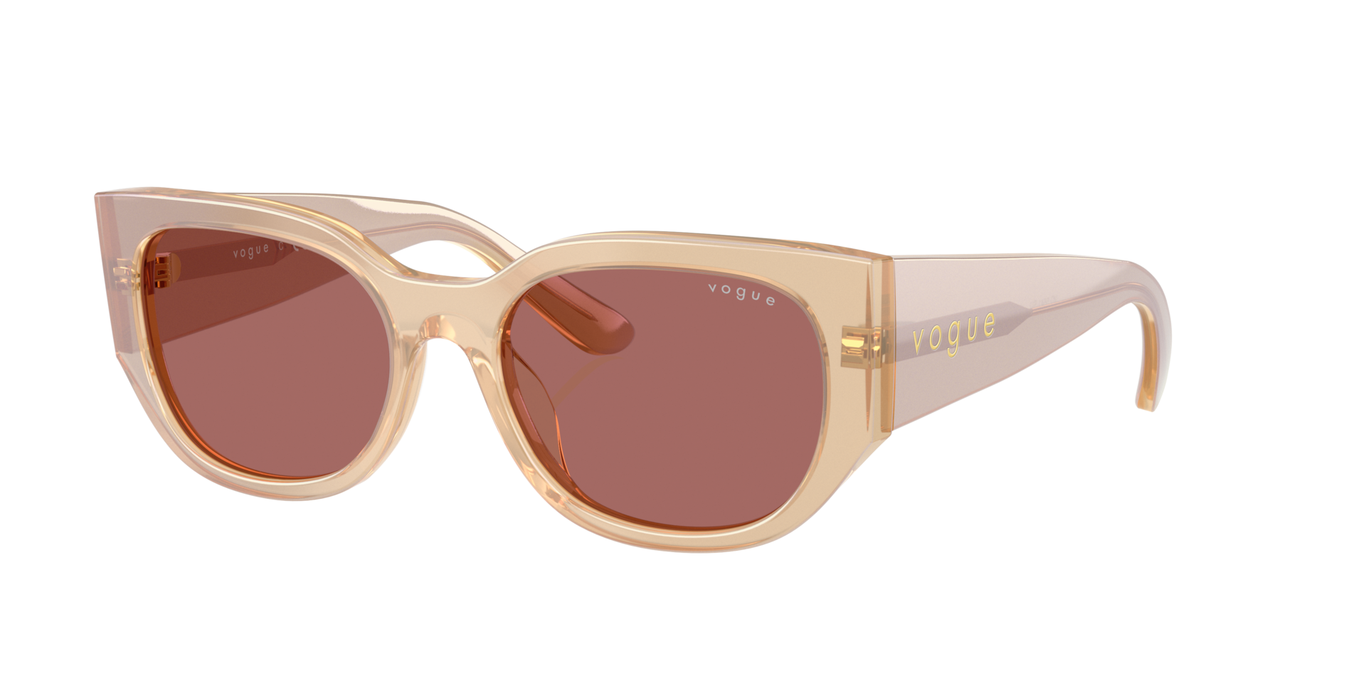 Vogue Eyewear Woman Sunglass VO5641SU -  Frame color: Transparent Pearl Cream, Lens color: Dark Violet