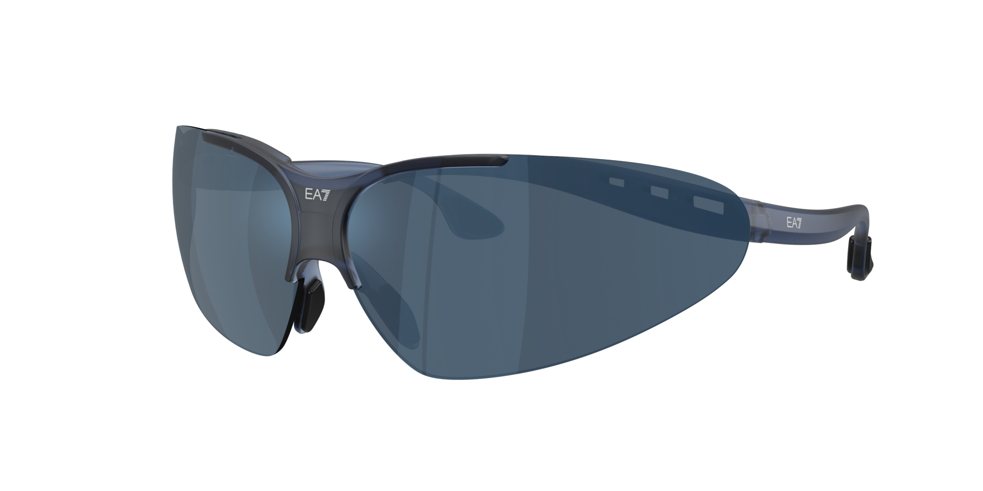 EA7 Man Sunglass Q74007 Frame color Frosted Blue Lens color Dark Blue Mirror Blue