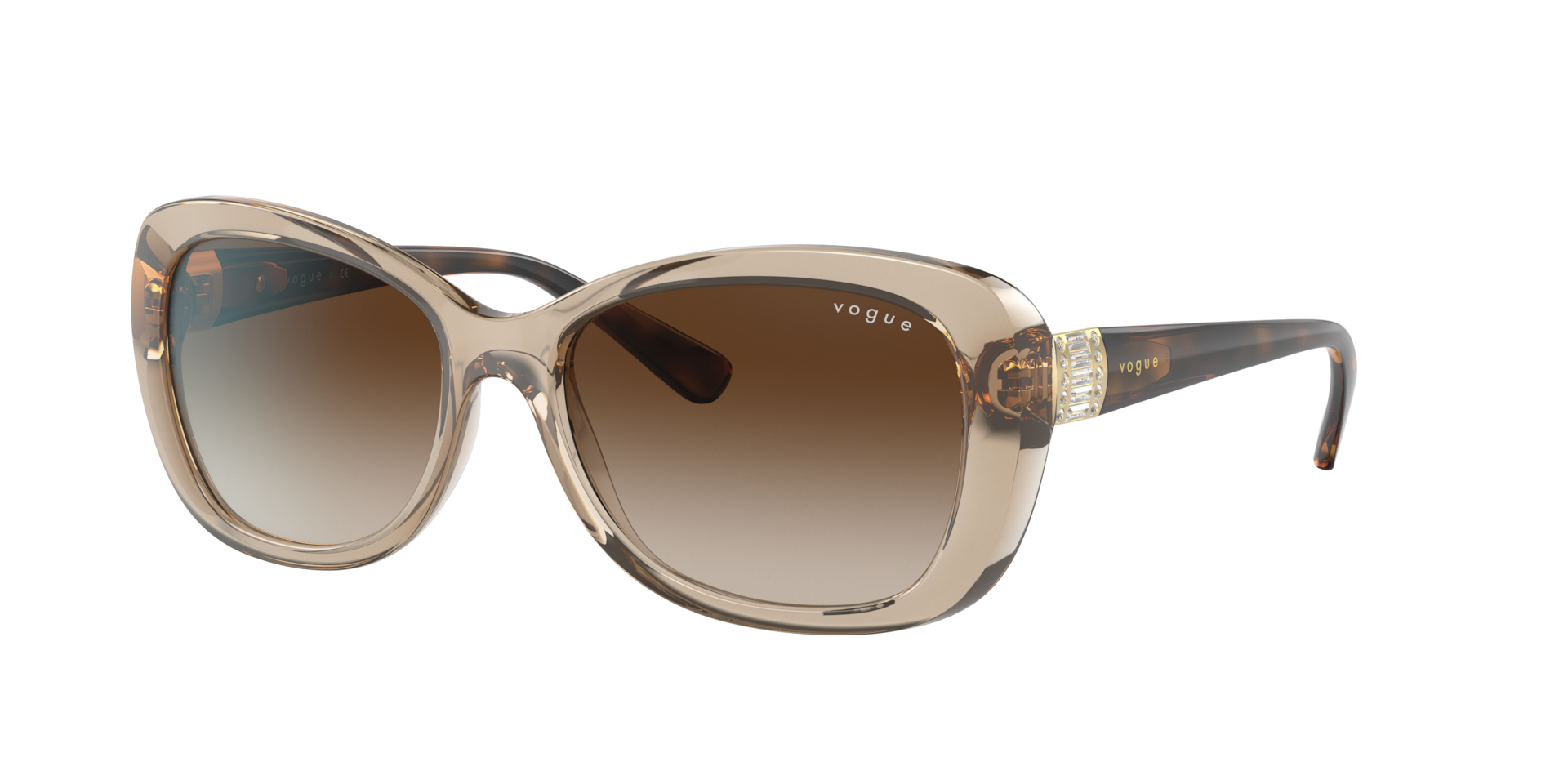 Vogue Eyewear Women's Brown Vo2943sb 299013 Woman Sunglasses Injected Butterfly Normal Shaded - Image 3