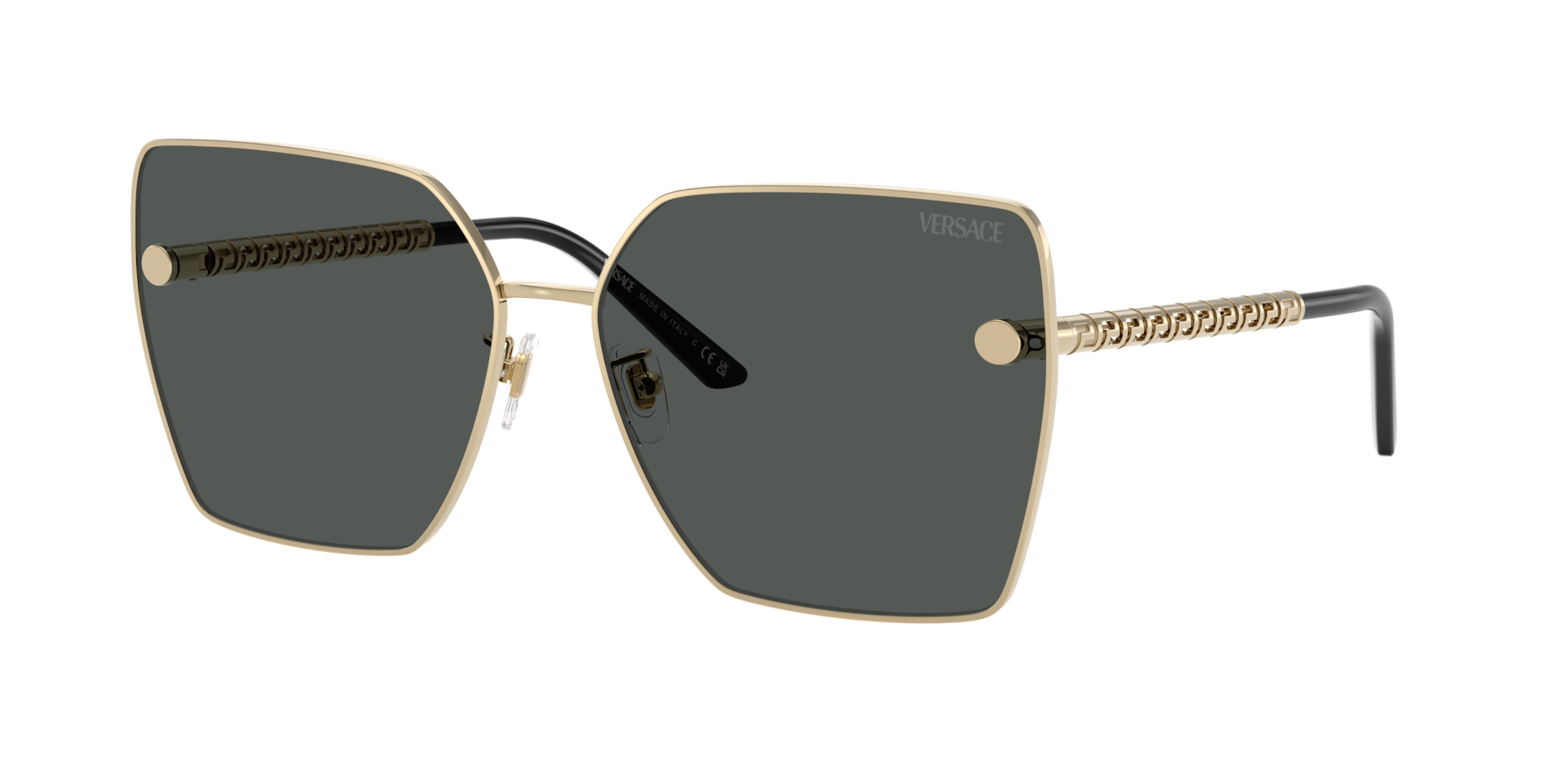 Versace Woman Sunglass VE2270D -  Frame color: Pale Gold, Lens color: Dark Grey
