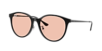 Ray-Ban RB4334D XXL (55 - 19) with Pink lenses and Black frame