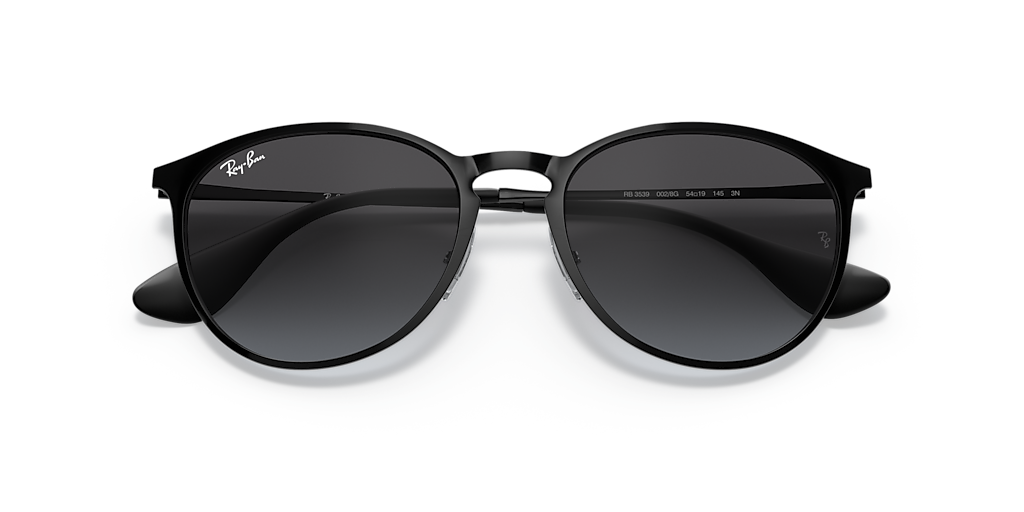 Ray-Ban Erika Metal M (54 - 19) with Grey lenses and Black frame