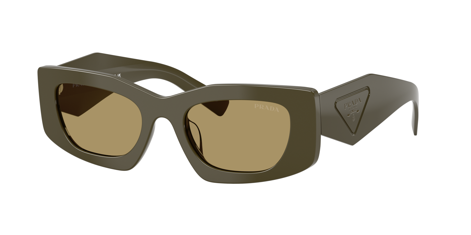 Prada Frau Sunglass PR D03SD - Rahmenfarbe: Laurel, Linsenfarbe: Olivgrün