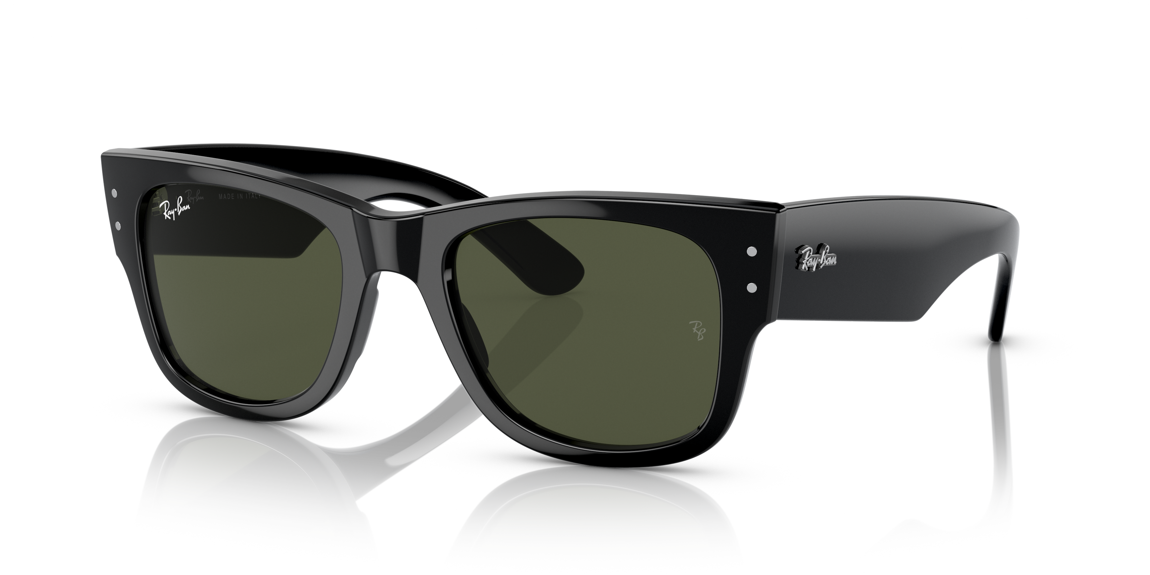 Ray-Ban Mega Wayfarer M (51 - 21) with Green lenses and Black