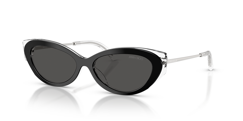 Jimmy Choo Black and Gray Sunglasses with Textured Case Jimmy Choo JC5022B M (55 - 16) with Grey lenses and Black  main image 3