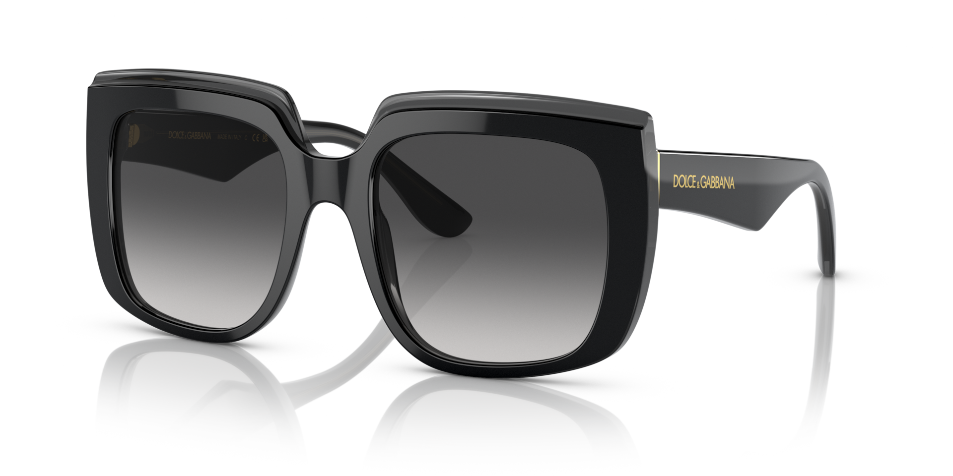 Dolce&Gabbana DG4414 M (54 - 20) with Grey lenses and Black frame