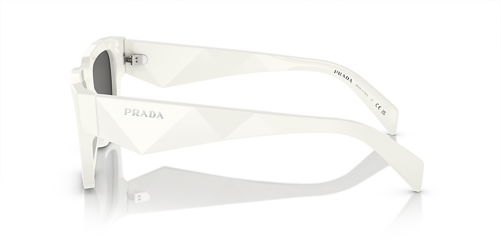 Prada PR A06S M (50 - 21) with Grey lenses and White frame