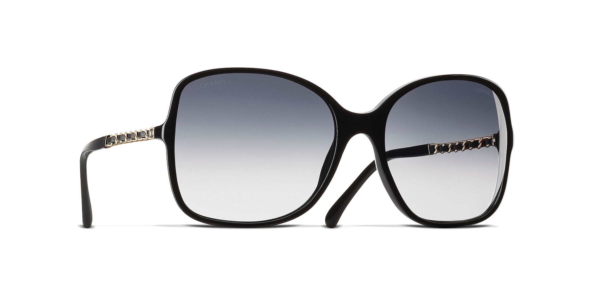 Chanel Femme Sunglass Square Sunglasses CH5210Q - Couleur du Monture Noir Couleur de Lentille Gris 460 €