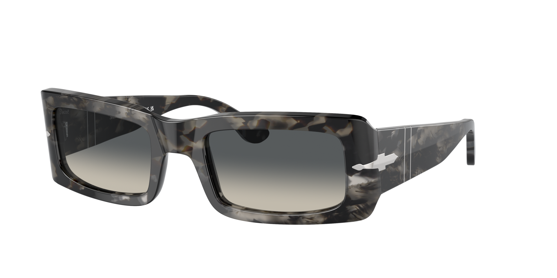 Persol Unisex Sunglass PO3332S Francis -  Frame color: Grey Tortoise, Lens color: Light Grey Gradient Dark Grey