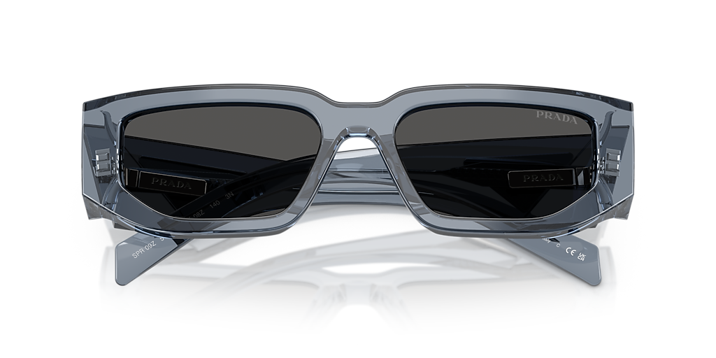 Prada PR 09ZS M (54 - 18) with Grey lenses and Blue frame