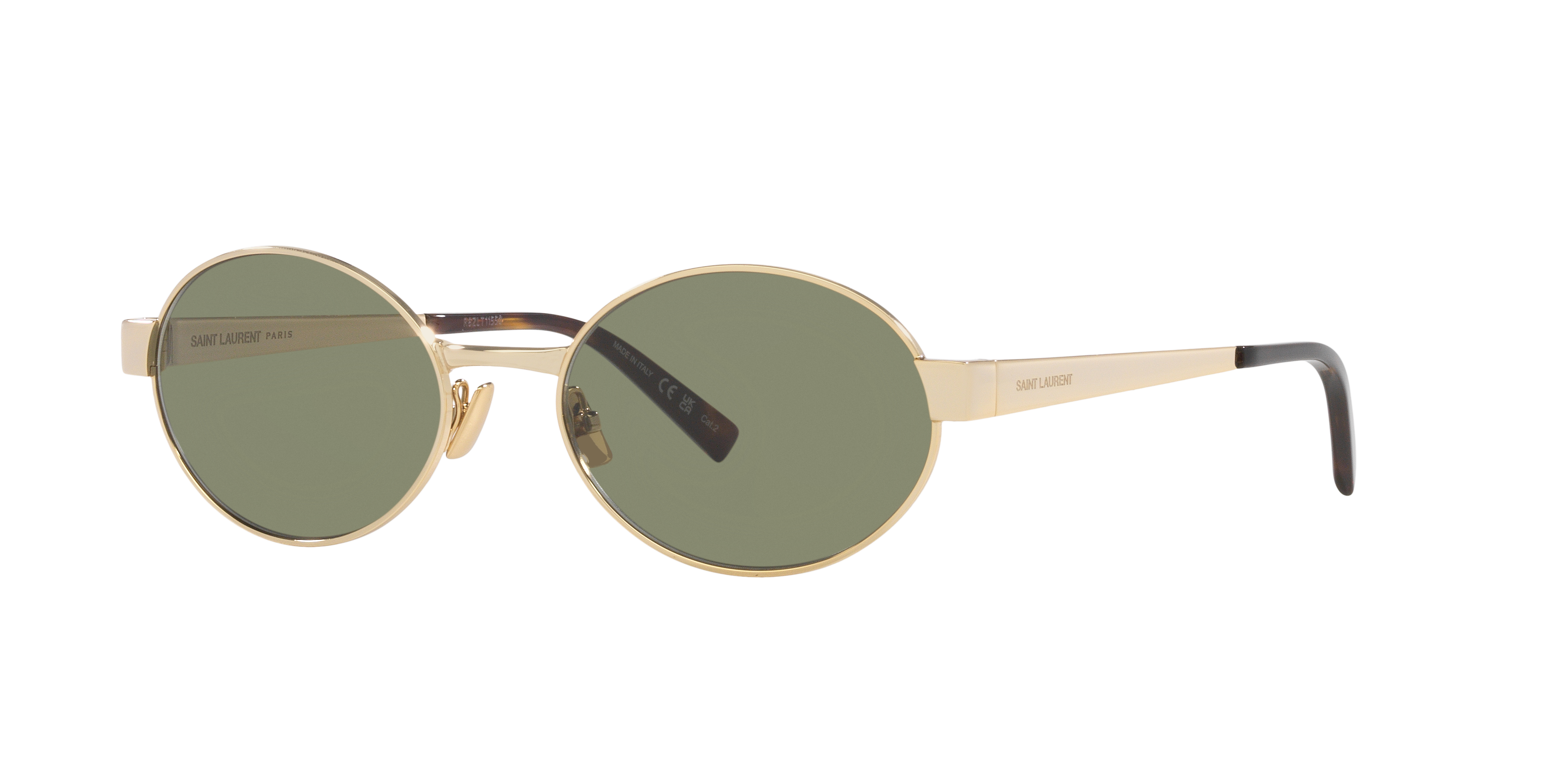 Saint Laurent SL 692 M (55 - 19) with Green lenses and Gold frame