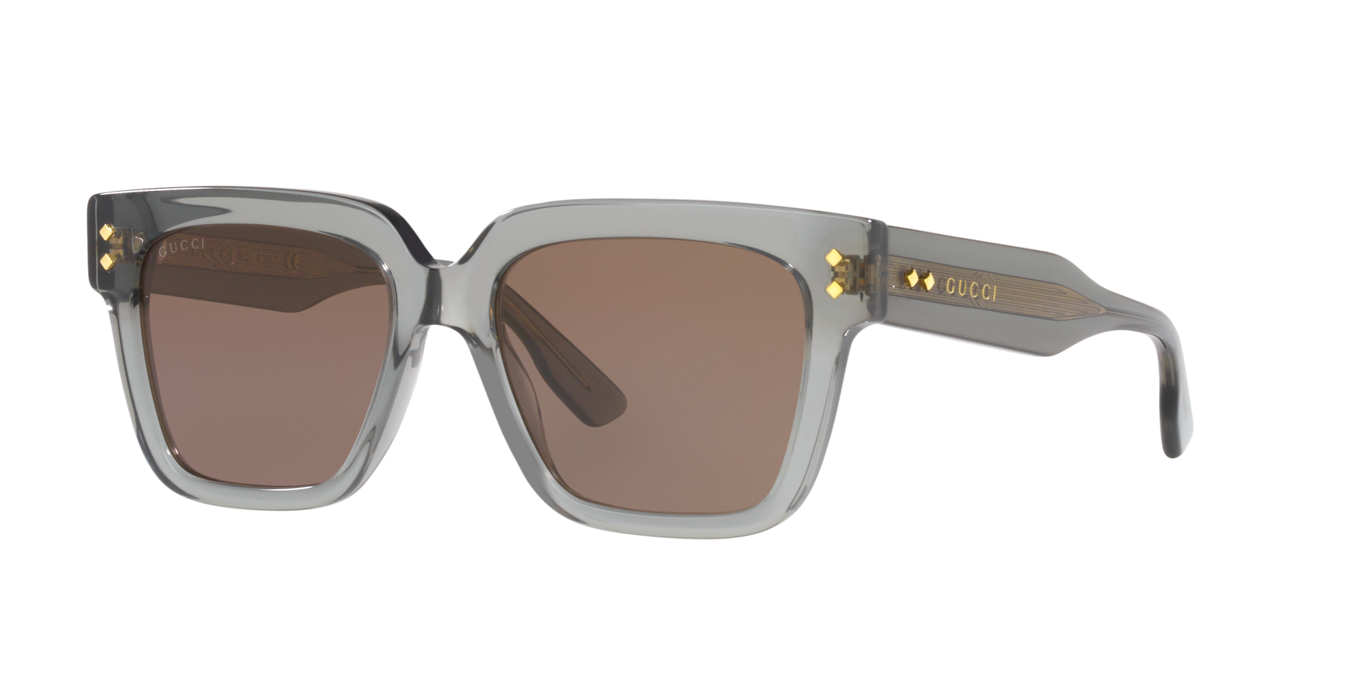 Gucci GG1084S S (54 - 18) with Brown lenses and Grey frame