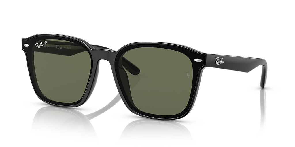 Ray-Ban RB4392D XXL (66 - 17) with Green lenses and Black frame
