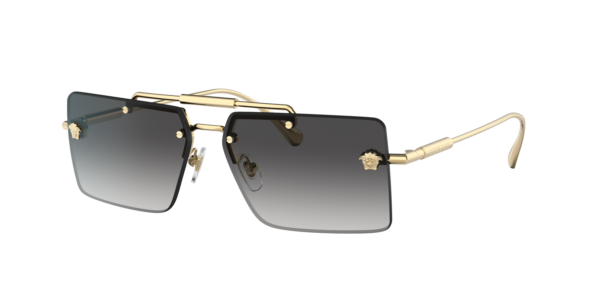 Versace VE2245 L (60 - 13) with Grey lenses and Gold frame