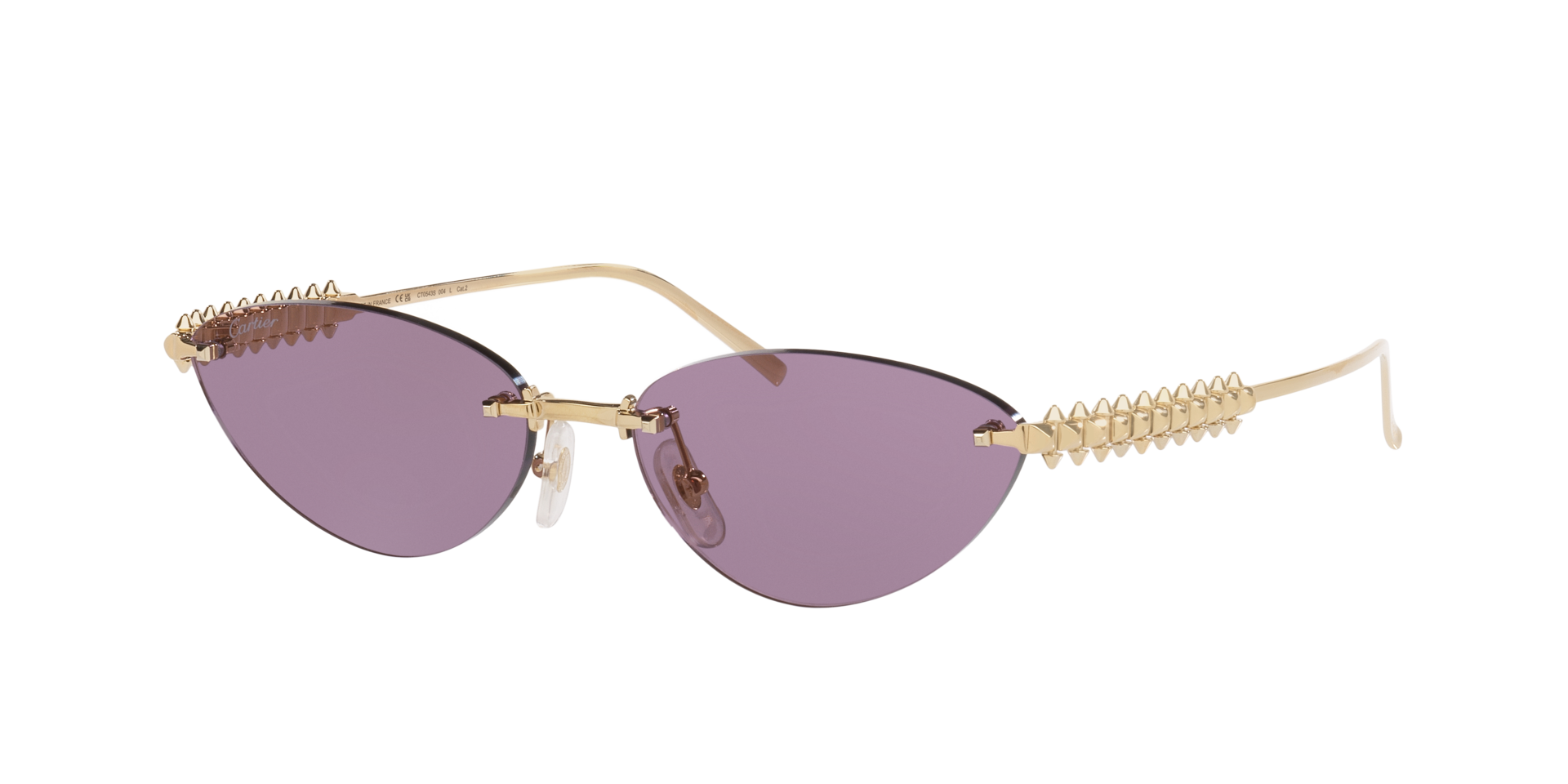 Cartier Femme Sunglass CT0543S - Couleur du Monture Or Couleur de Lentille Pourpre 1700 €