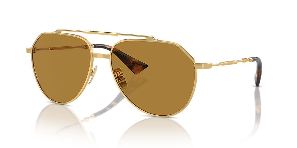Dolce&Gabbana DG2302 XL (60 - 15) with Brown lenses and Gold frame