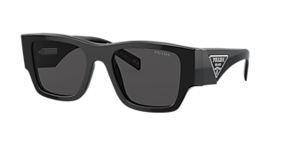 Prada PR C04S M (52 - 22) with Grey lenses and Black frame