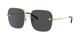 Versace VE2236 XL (59 - 14) with Grey lenses and Gold frame