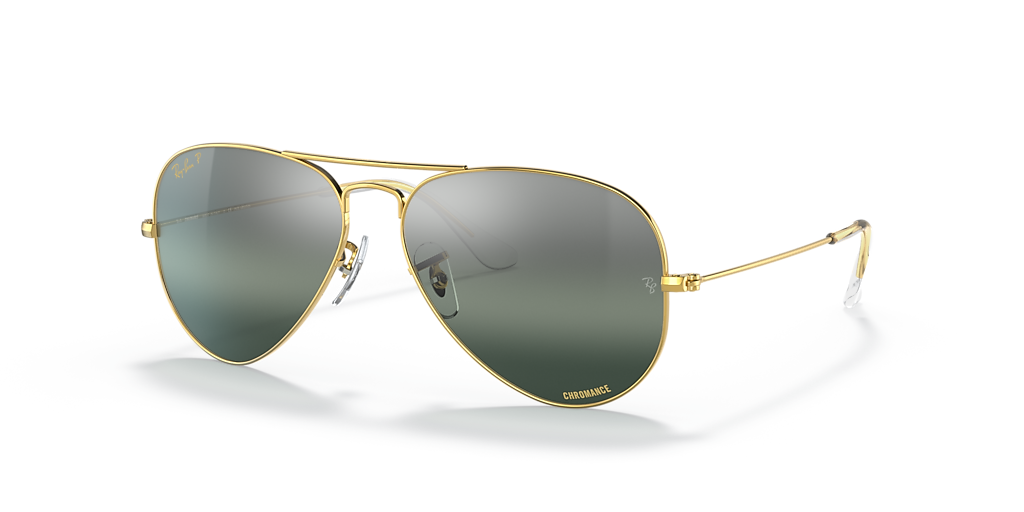 Ray-Ban Aviator Polarized+ Lenses XXL (62 - 14) com Lentes Azul e