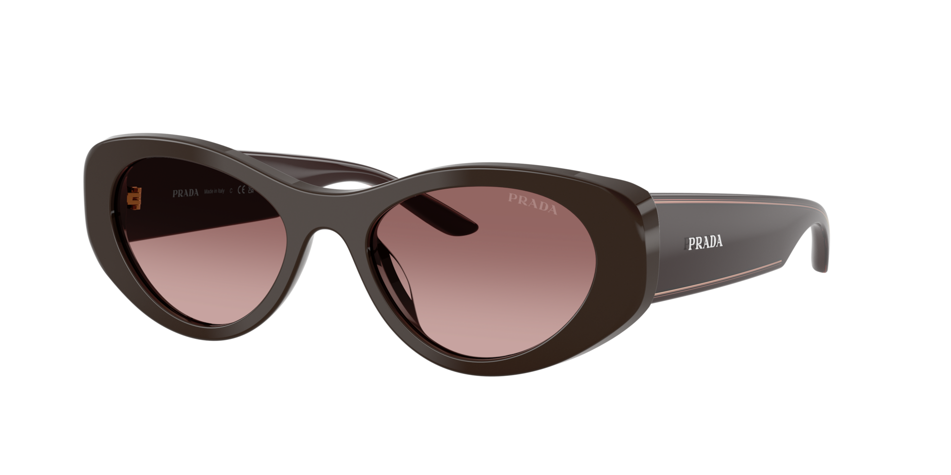 Prada Woman Sunglass PR D23SU - Frame color: Cigar, Lens color: Brown Gradient Violet