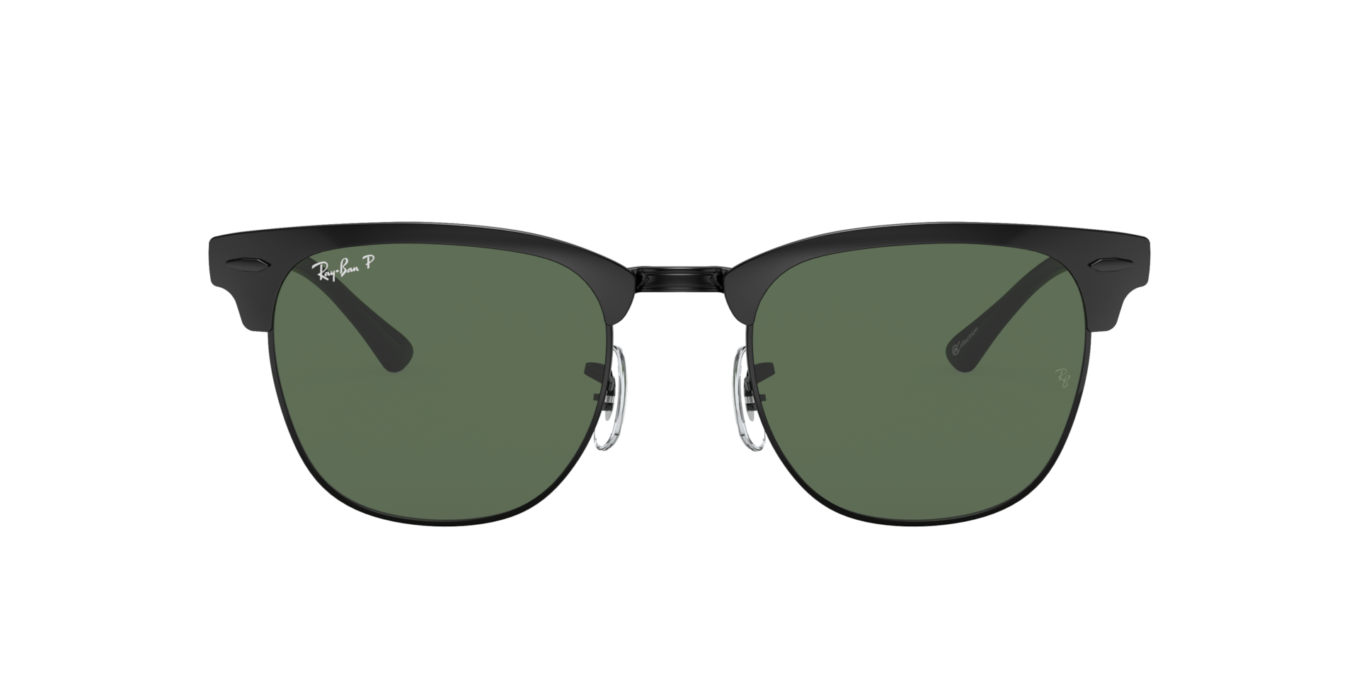 Ray-Ban Clubmaster Metal L (51 - 21) with Green lenses and Black