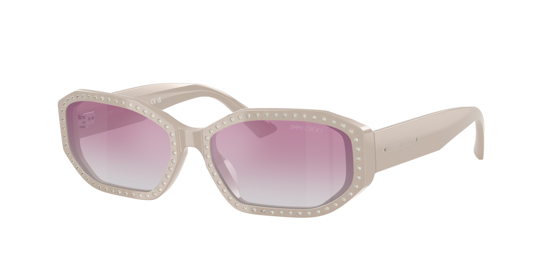 Jimmy Choo Femme Sunglass JC5021BU - Couleur du Monture CendrNuance dargent Couleur de Lentille Gradient Fuxia Mirror Silver 160 €