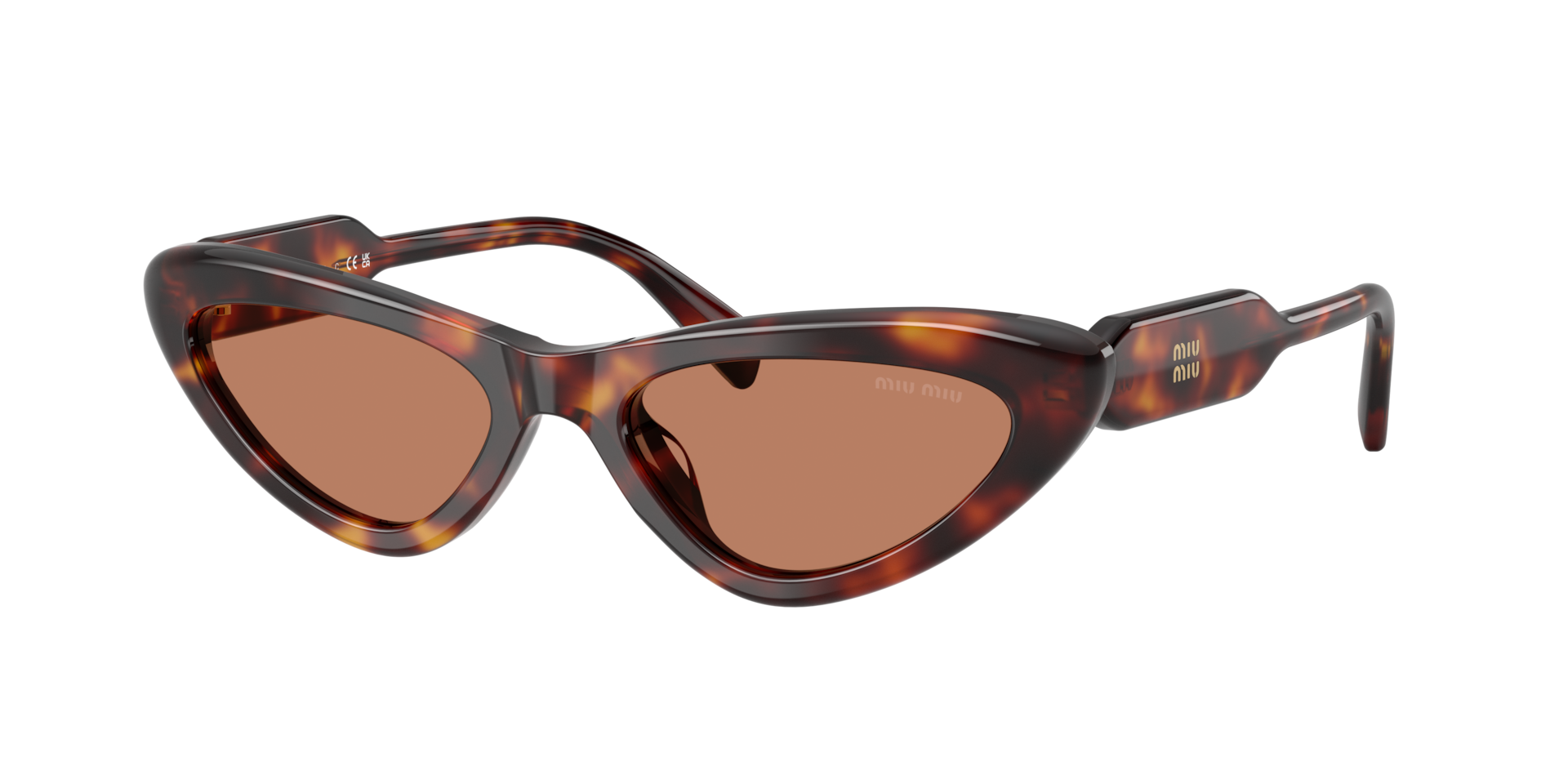 Miu Miu Woman Sunglass MU B11SU -  Frame color: Havana, Lens color: Brown