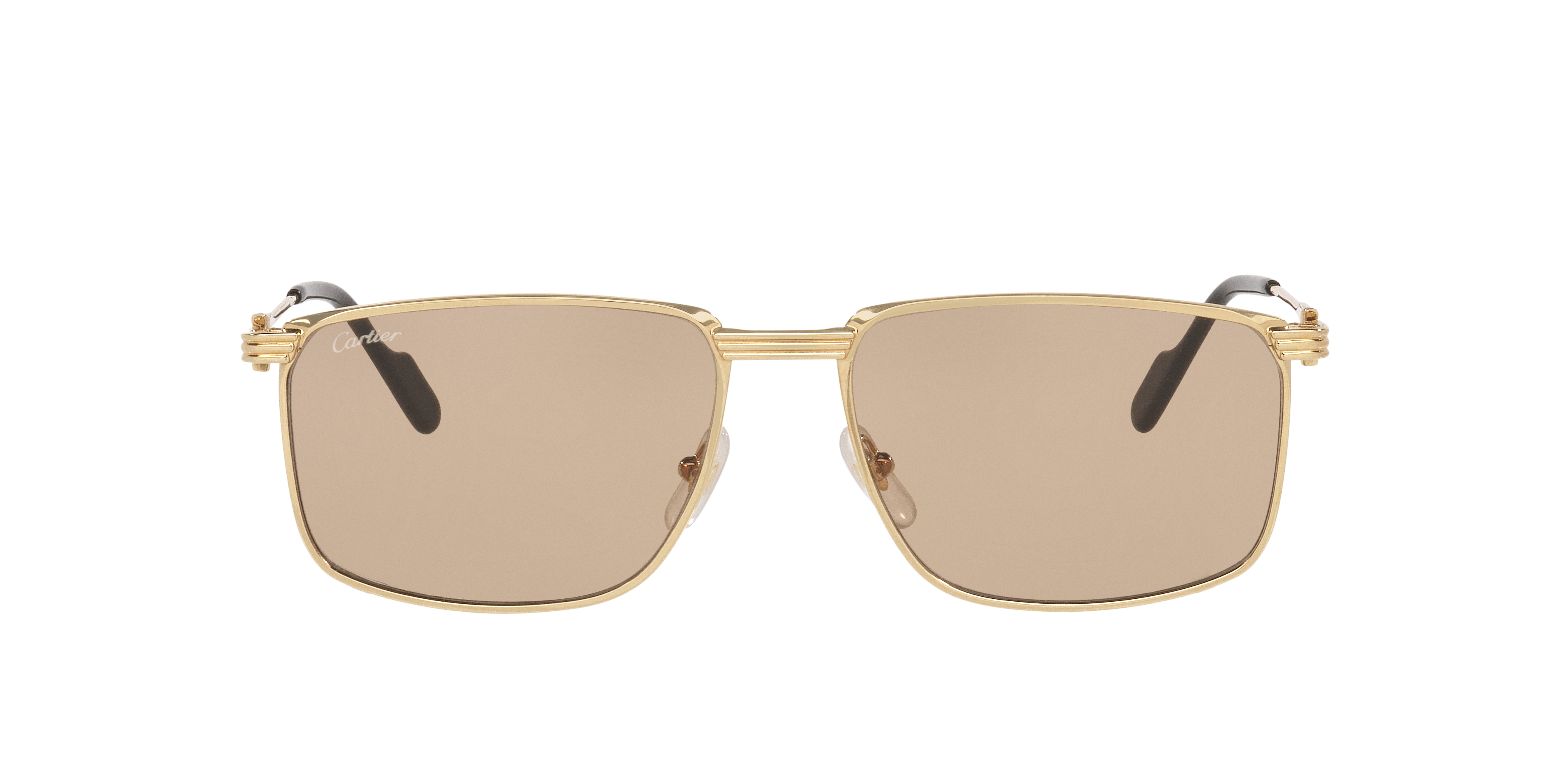 Cartier CT0534S XL (59 - 17) avec Verres Brun et Monture Or