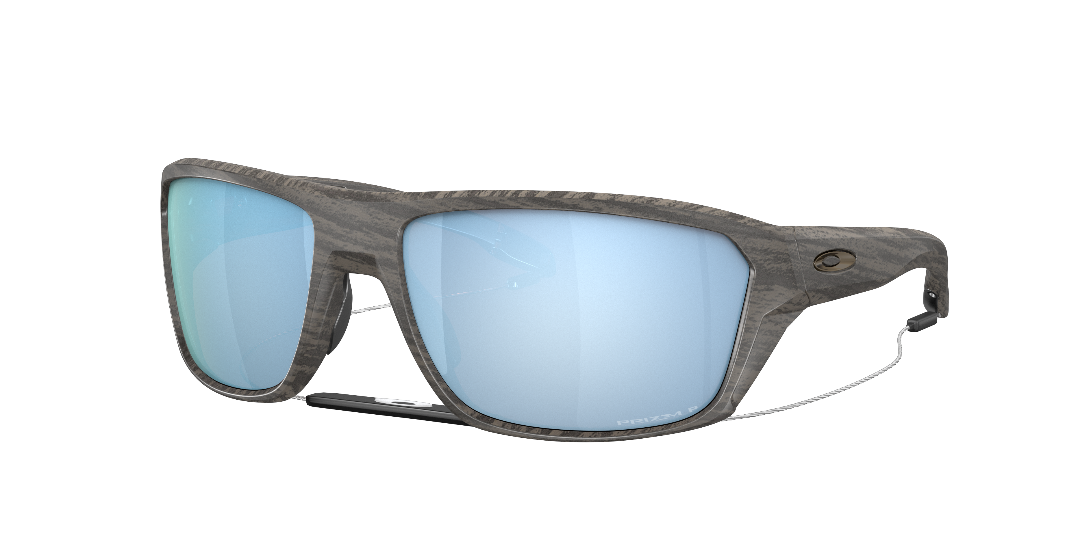 Oakley Man Sunglass Split Shot Woodgrain Collection -  Frame color: Woodgrain, Lens color: Prizm Deep Water Polarized