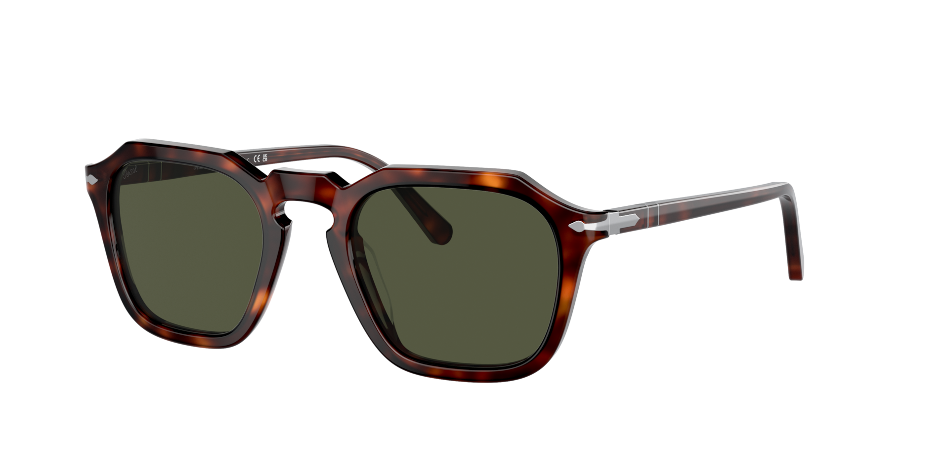 Persol Unisex Sunglass PO3292S -  Frame color: Havana, Lens color: Green