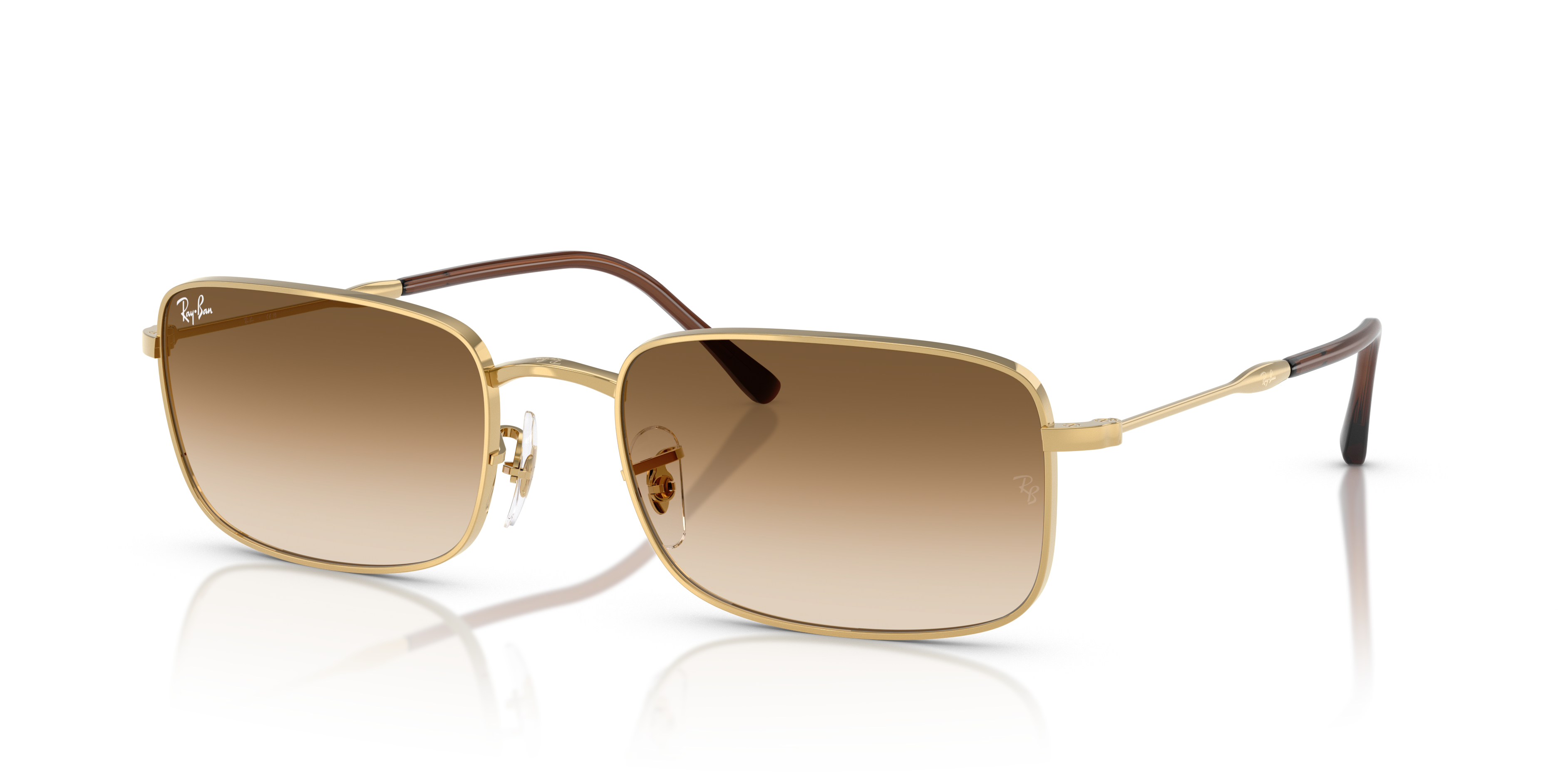 Ray-Ban RB3746 XXL (59 - 20) with Brown lenses and Gold frame