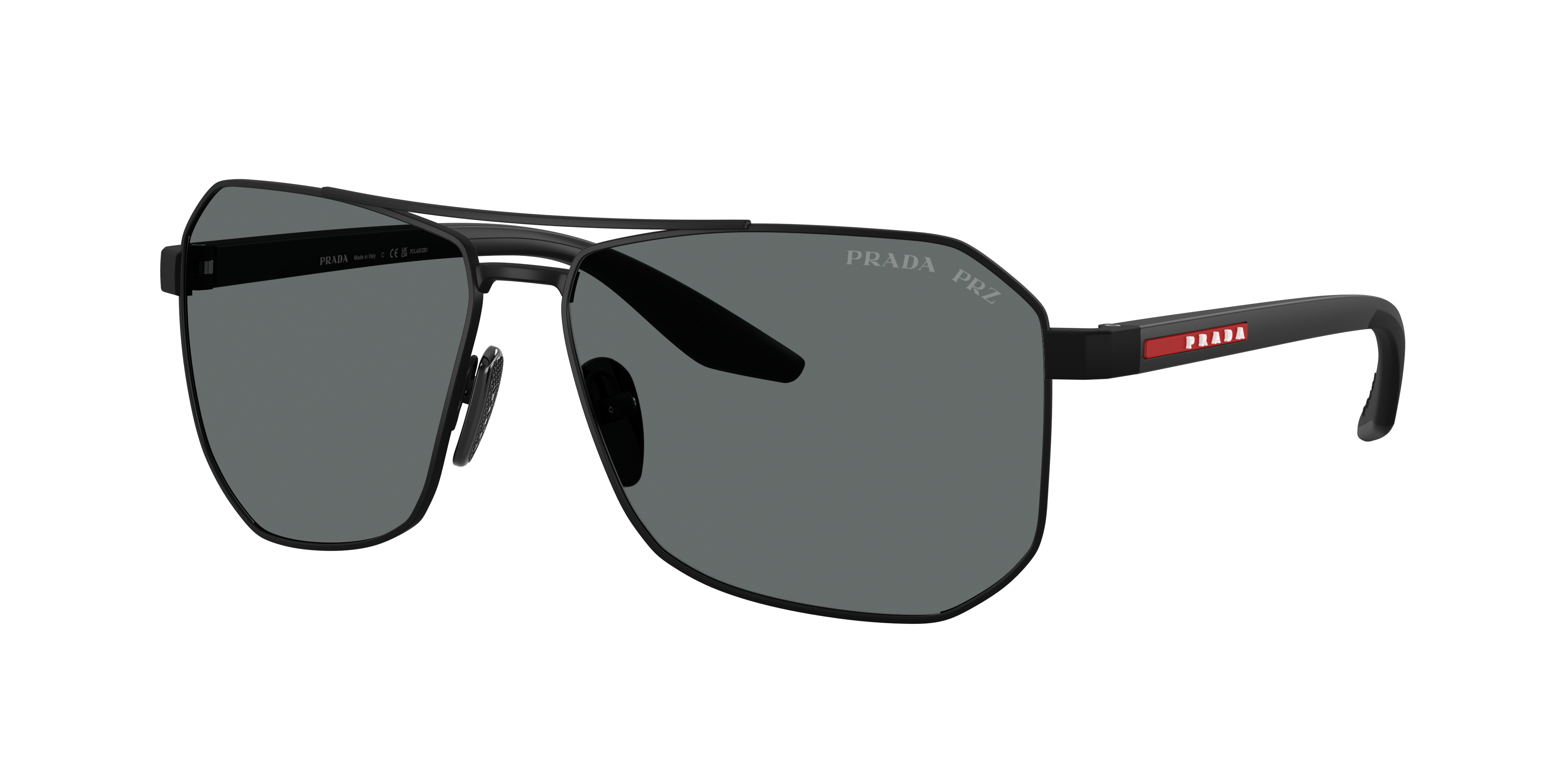 Prada Linea Rossa PS A53S XXL (62 - 14) with Grey lenses and Black