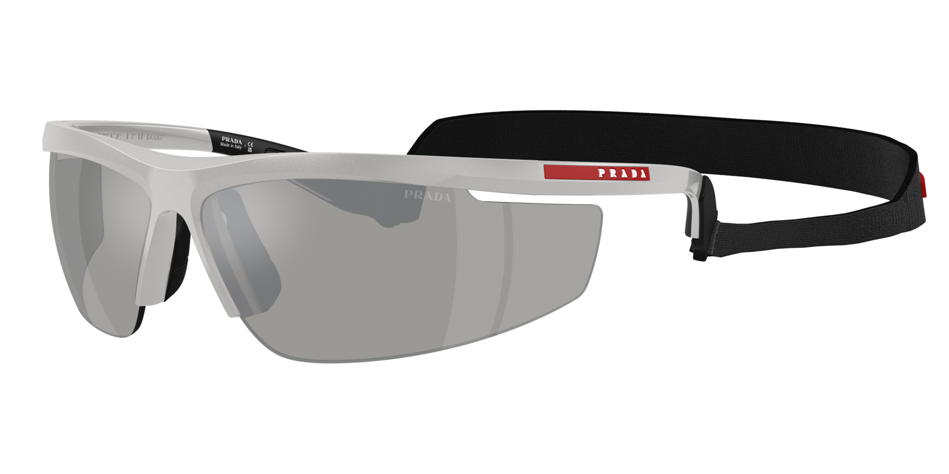 Prada Linea Rossa Man Sunglass PS A02S -  Frame color: Grey, Lens color: Light Grey Mirror Silver