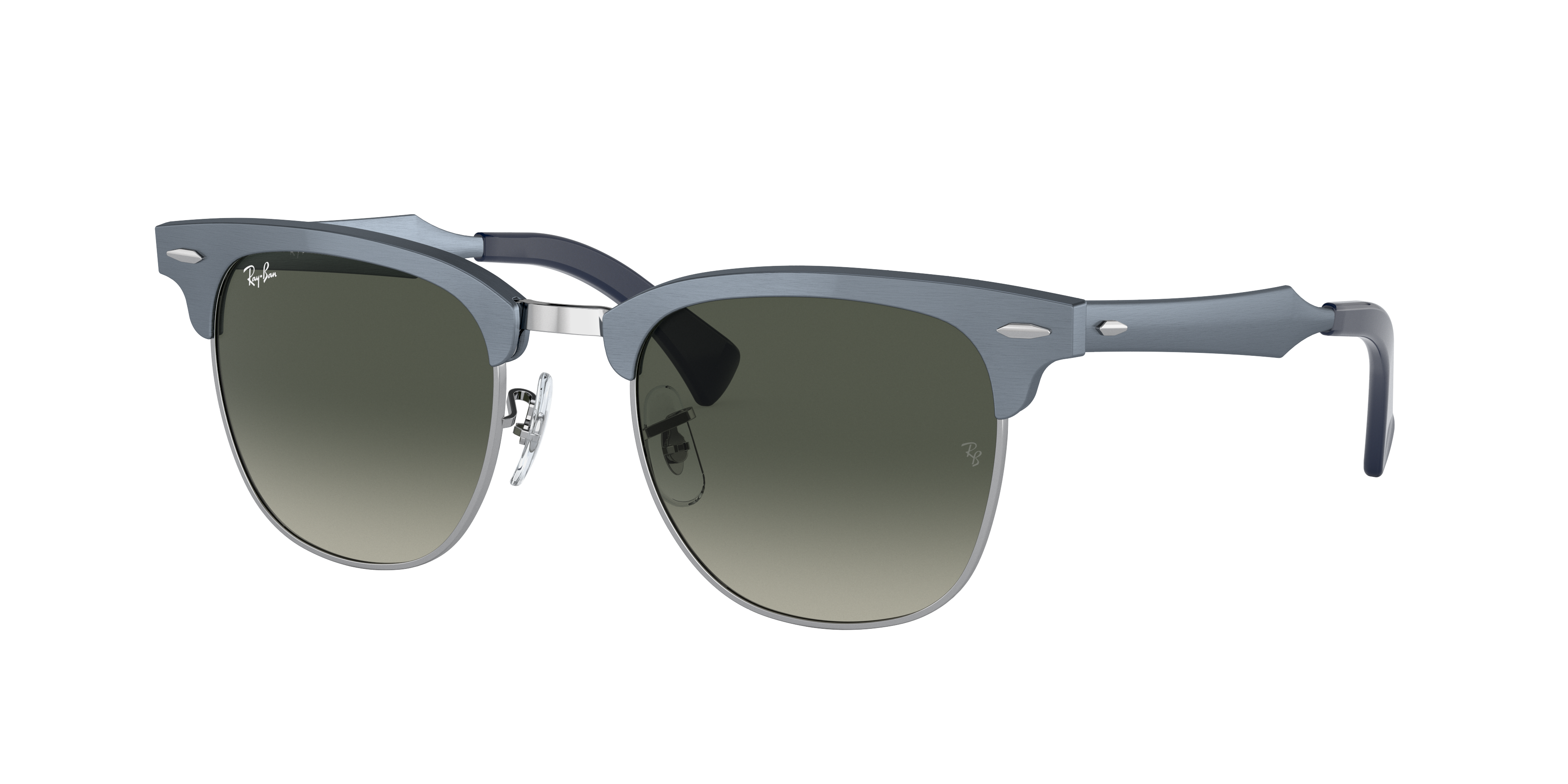 Ray-Ban Clubmaster Aluminum L (51 - 21) with Grey lenses and Blue