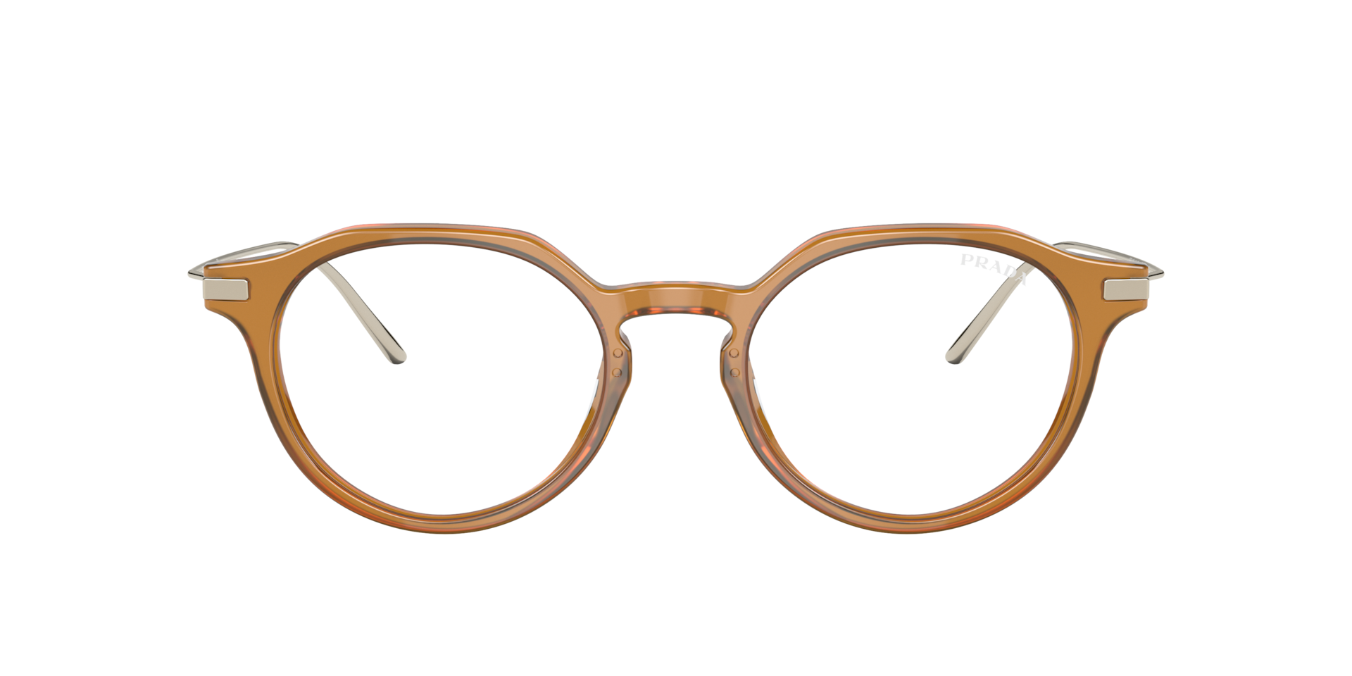 Prada PR 12YS XL (51 - 20) with Transparent lenses and Tortoise