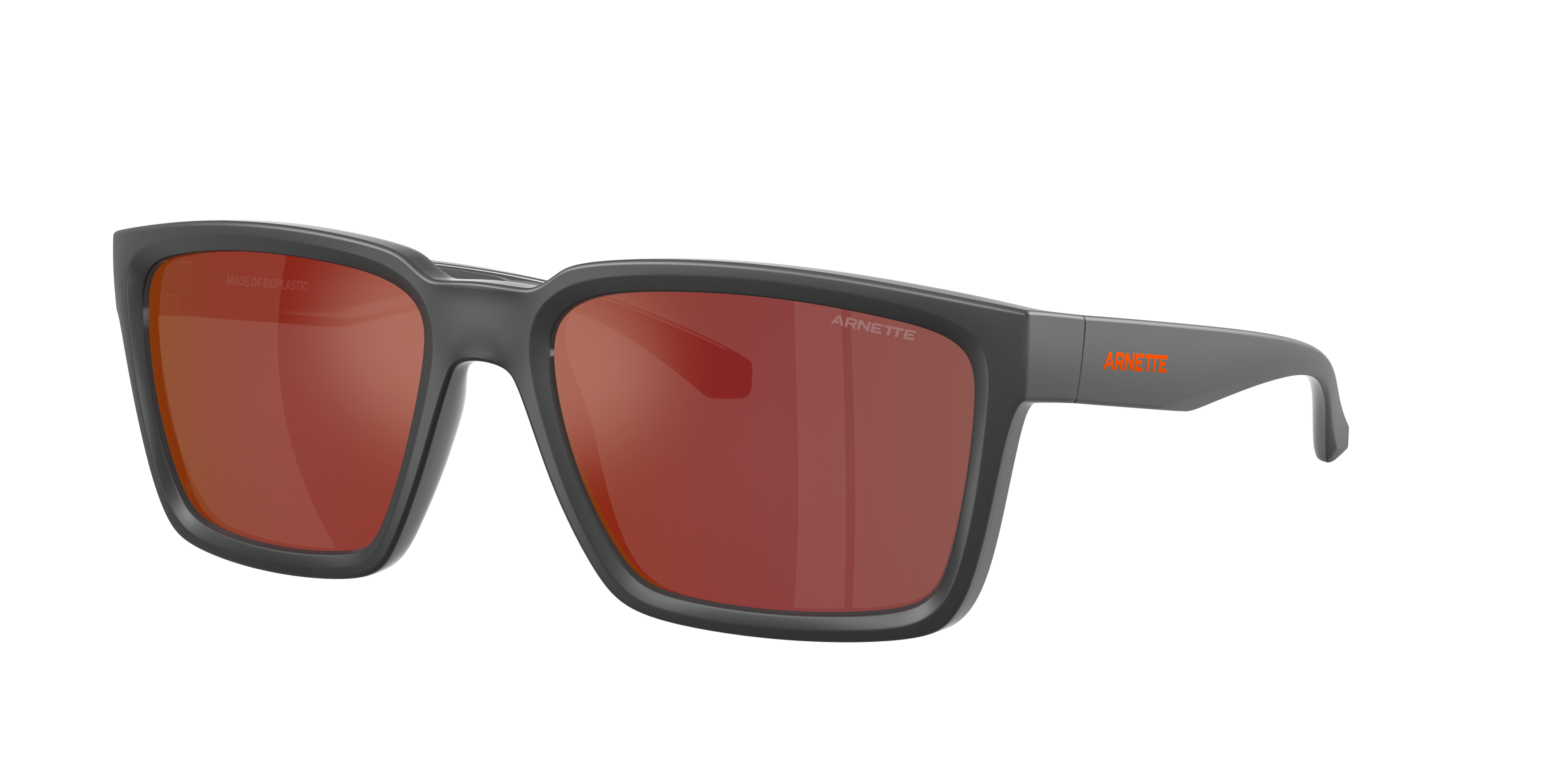 Arnette Plot Twist XL (57 - 18) com Lentes Laranja e Armação Cinza