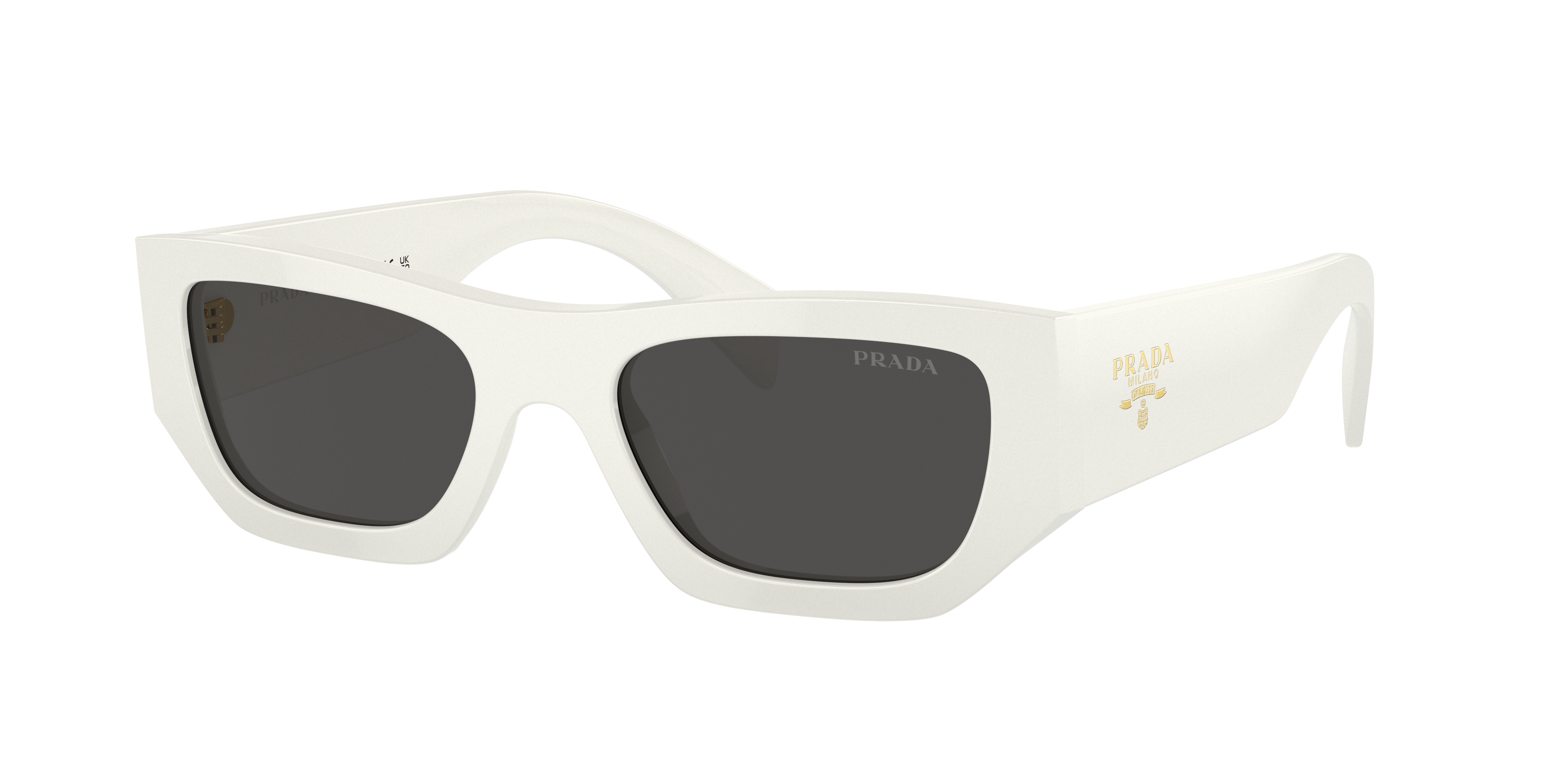 Prada PR A01S M (53 - 20) with Grey lenses and White frame